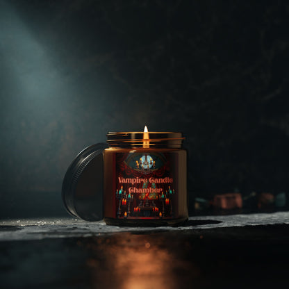 Vampire Candle Chamber — Scented Soy Amber Jar (Gothic, Spiced & Smoky)