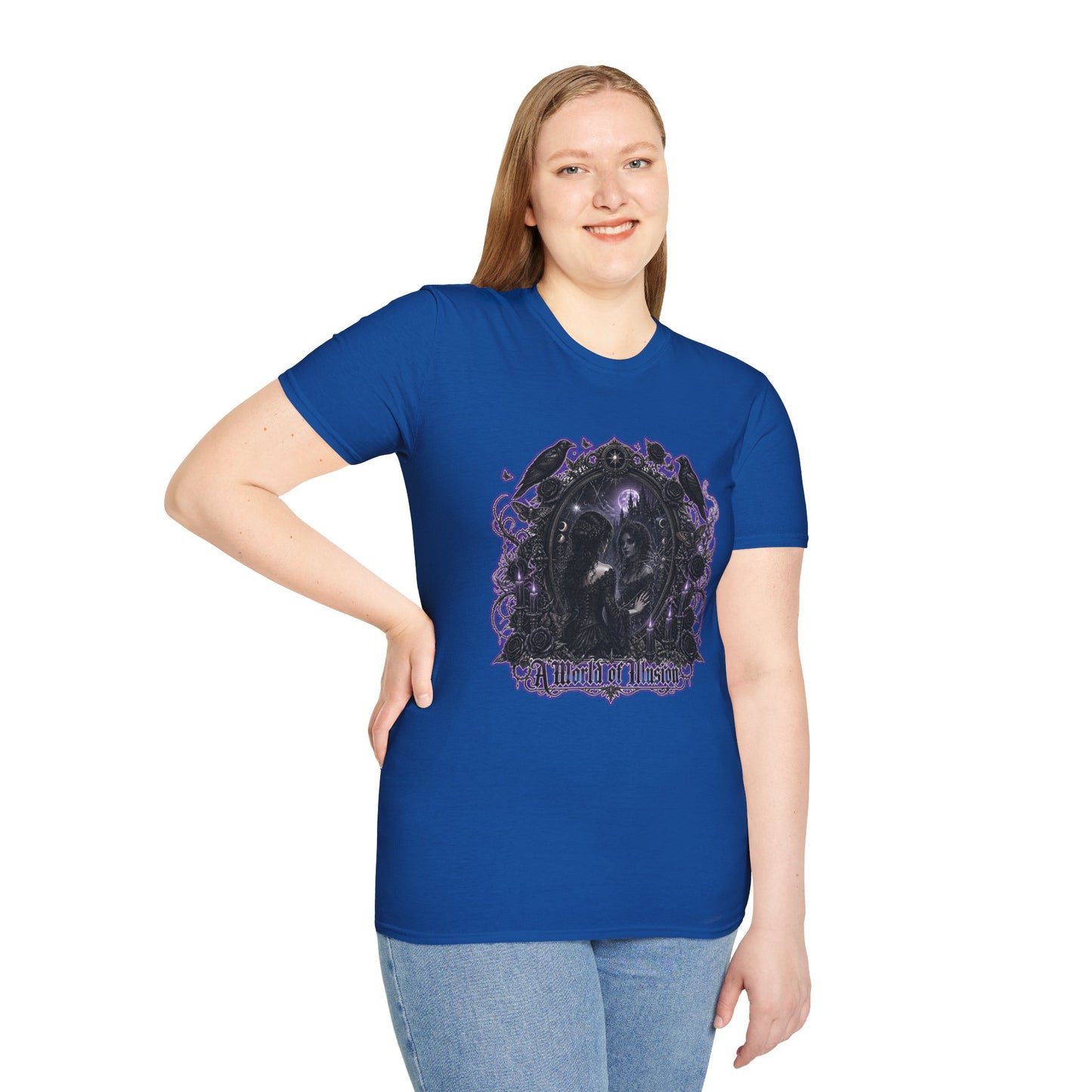 Gothic Mirror T-Shirt — "My Gothic Girl" Dark Violet Graphic Tee