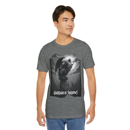 "Guardian of Shadows"  Gothic Graphic T-Shirt – Alt Aesthetic Poetic Goth Streetwear