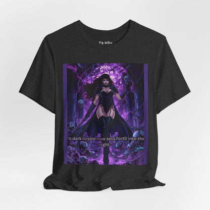 Dark Sorceress Graphic Tee — "A dark desire now sets forth into the night"