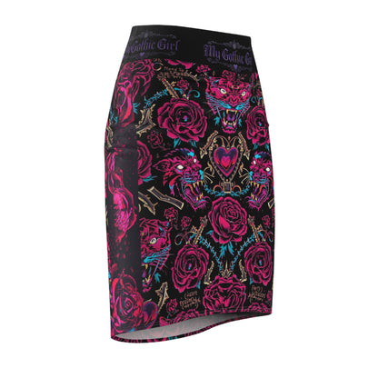 Gothic Rose Pencil Skirt — My Gothic Girl Heart & Tiger Print
