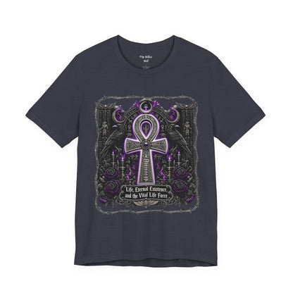 Ankh Gothic Tee — Life, Eternal Continuity & Vital Life Force Graphic T-Shirt