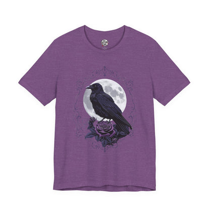 "The Raven and Moon"  Gothic Graphic T-Shirt – Alt Aesthetic Poetic Goth Street-wear