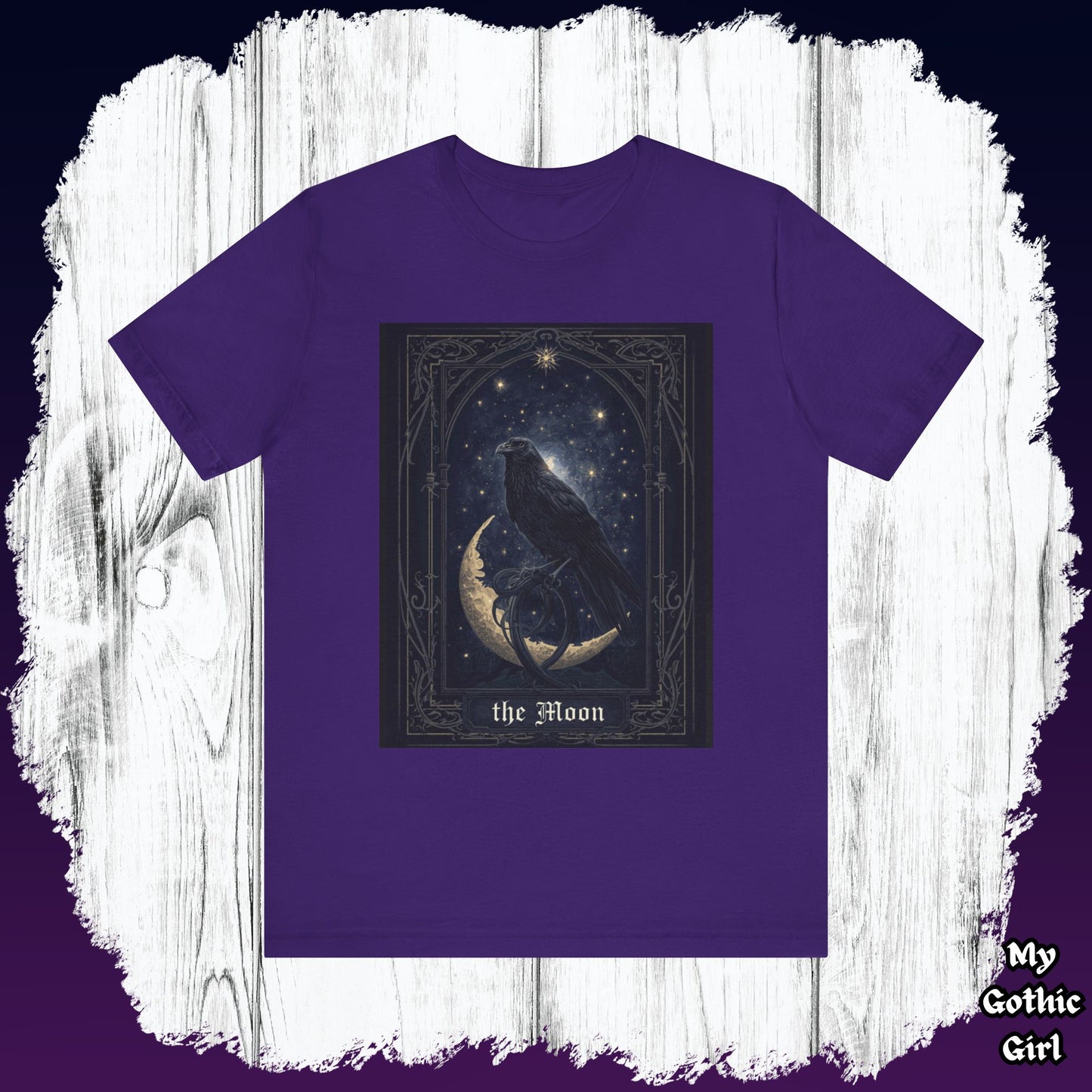 My Gothic Girl "Raven Moon" Graphic T-Shirt Unisex Gothic Dark Fashion Casual Wear