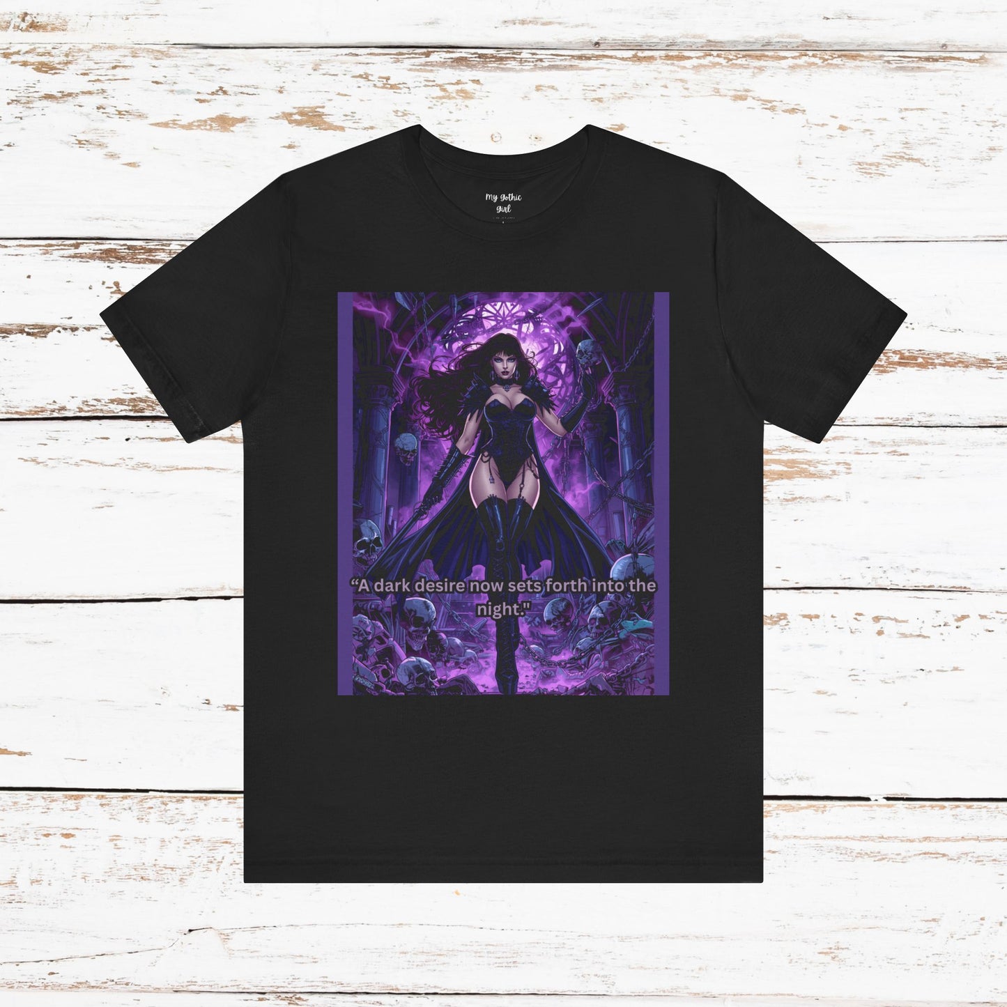 Dark Sorceress Graphic Tee — "A dark desire now sets forth into the night"