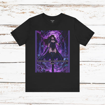 Dark Sorceress Graphic Tee — "A dark desire now sets forth into the night"