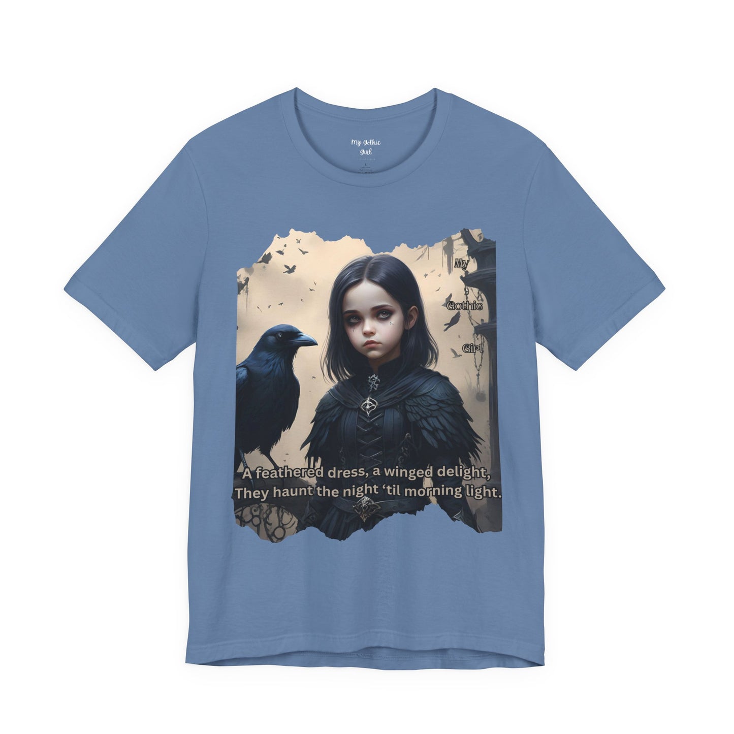My Gothic Girl T-Shirt "Black Raven"  Whimsy Goth, Goth Fashion, Poetic Gothic Street Wear