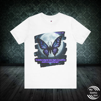 My Gothic Girl T-Shirt "Purple Gothic Butterfly" – Whimsy Goth Streetwear, Dark Poetry Fashion, Alt Aesthetic Apparel