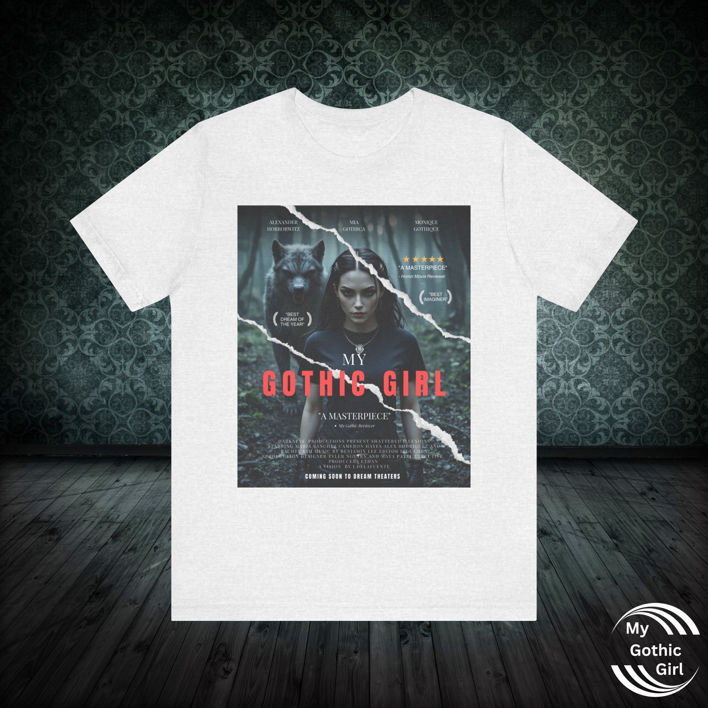 My Gothic Girl T-Shirt "Movie Poster" – Whimsy Goth Streetwear, Dark Poetry Fashion, Alt Aesthetic Apparel