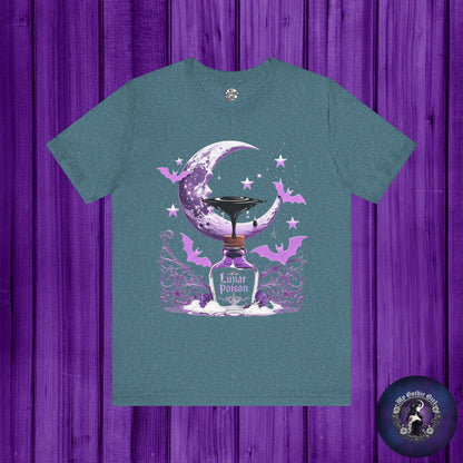 “Lunar Poison” — Celestial Alchemy Gothic Graphic T-Shirt – Alt Aesthetic Poetic Goth Street-wear