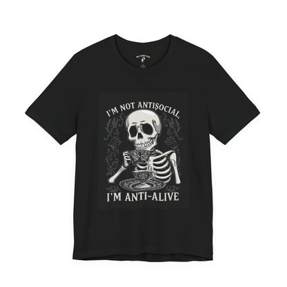My Gothic Girl "I'M ANTI ALIVE" Graphic T-Shirt Unisex Gothic Dark Fashion Casual Wear