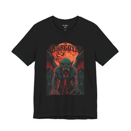 "The Gargoyle" — Dark Gothic Winged Statue Graphic Tee Design