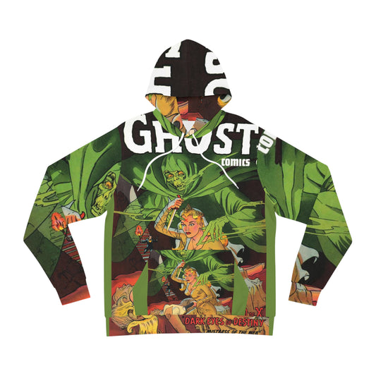 Retro Ghost Comic Book Hoodie — Vintage Graphic Athletic Pullover