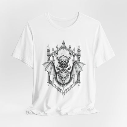 A Sinister Gremlin Riding on a Flying Bat - Graphic Tee