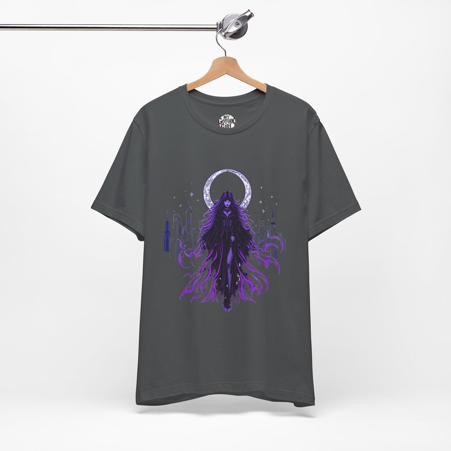 “Celestial Enchantress”  Gothic Graphic T-Shirt – Alt Aesthetic Poetic Goth Street-wear
