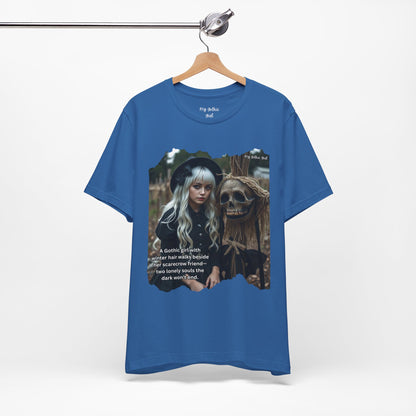 My Gothic Girl T-Shirt "Scarecrow Friend" – Whimsy Goth Streetwear, Dark Poetry Fashion, Alt Aesthetic Apparel