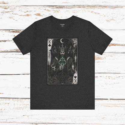 King of Clubs Playing Card T-Shirt — Gothic Card Deck Graphic Tee