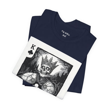King of Clubs Skeleton Playing Card T‑Shirt