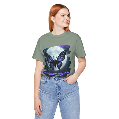 My Gothic Girl T-Shirt "Purple Gothic Butterfly" – Whimsy Goth Streetwear, Dark Poetry Fashion, Alt Aesthetic Apparel