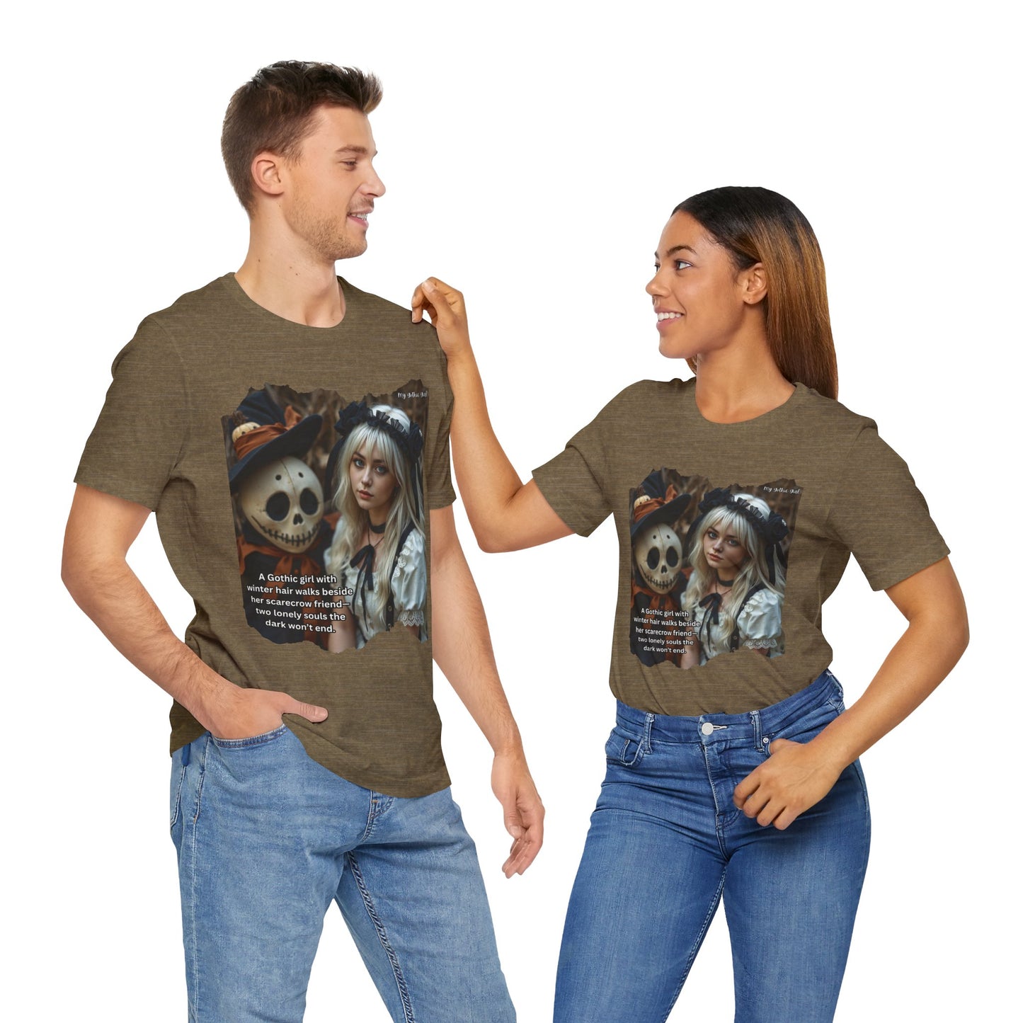 My Gothic Girl T-Shirt "Scarecrow Friend" – Whimsy Goth Streetwear, Dark Poetry Fashion, Alt Aesthetic Apparel
