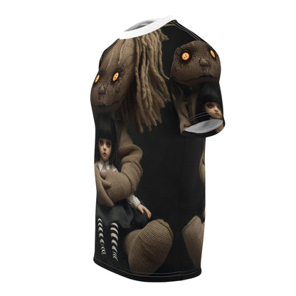 Gunny Sack Doll with Toy Gothic Doll | Horror All-Over Print T‑Shirt