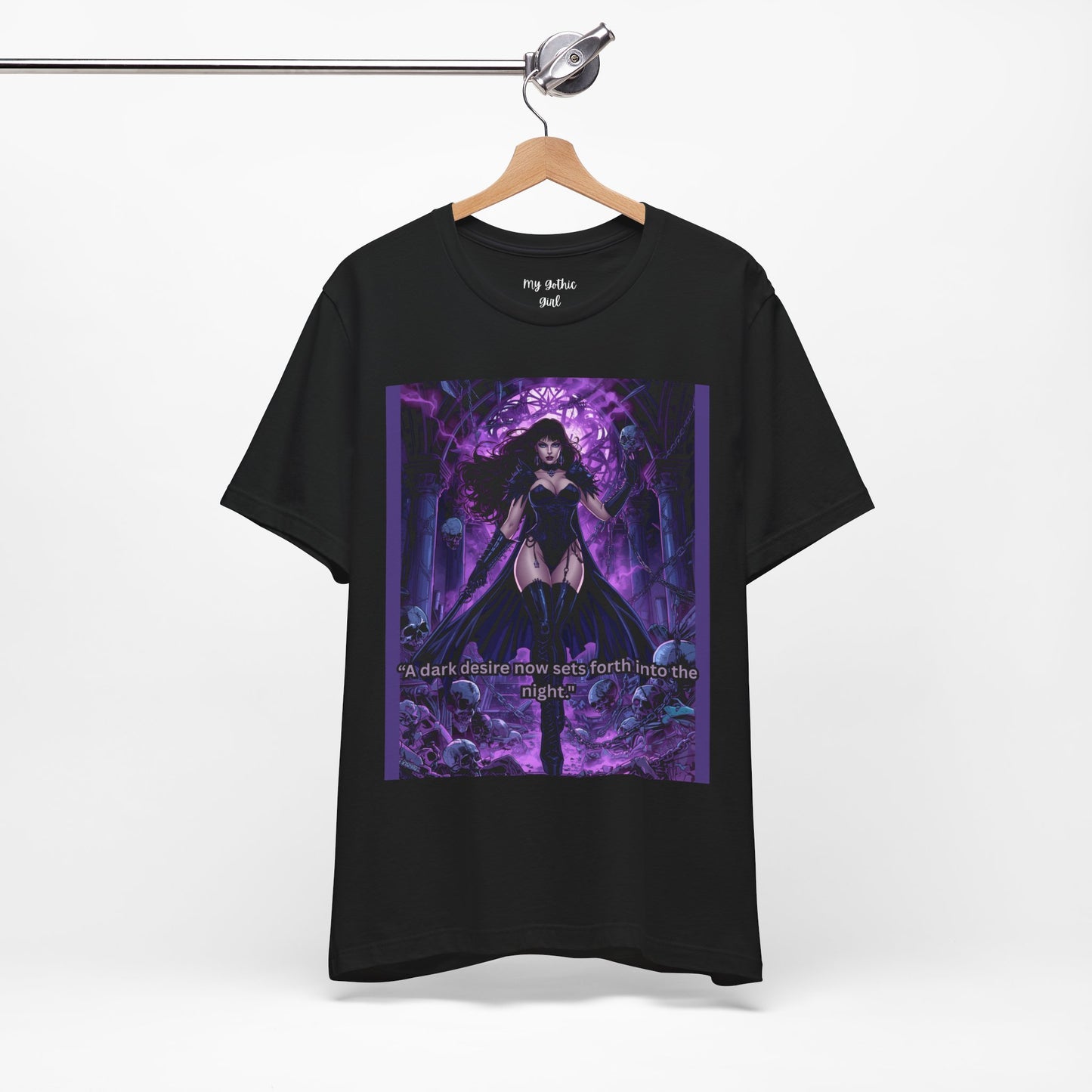 Dark Sorceress Graphic Tee — "A dark desire now sets forth into the night"