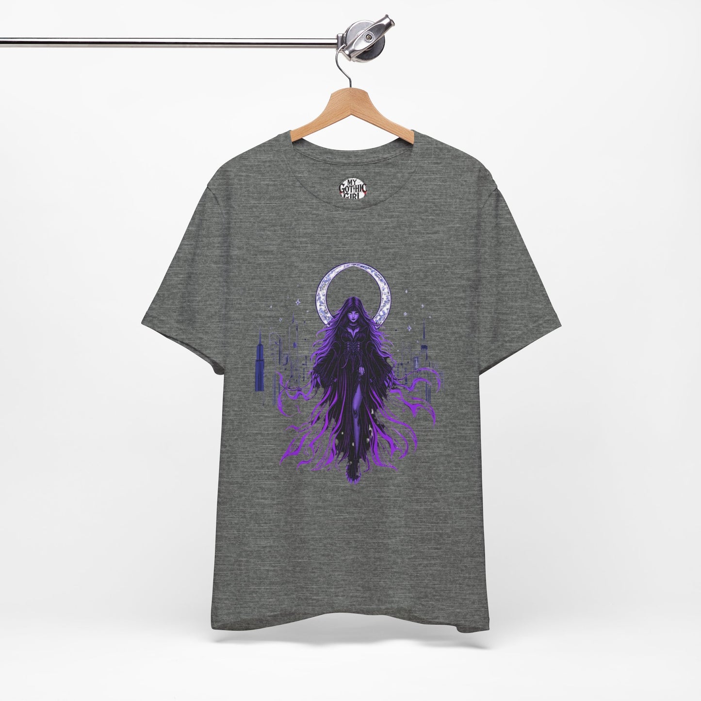 “Celestial Enchantress”  Gothic Graphic T-Shirt – Alt Aesthetic Poetic Goth Street-wear