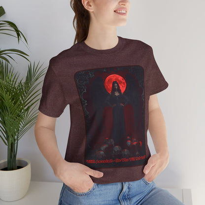 “Lilith Ascendant — She Who Will Not Kneel.” Graphic T-Shirt – Alt Aesthetic Poetic Goth Street-wear
