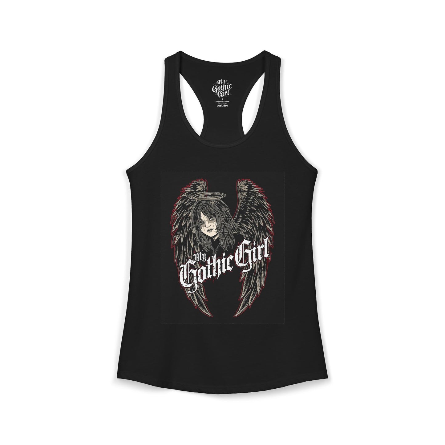 My Gothic Girl "Fallen Angel" — Women's Racer-back Tank Top