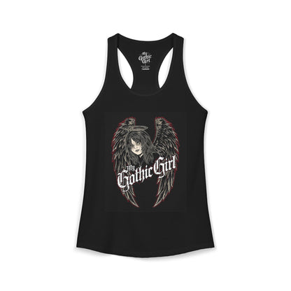 My Gothic Girl "Fallen Angel" — Women's Racer-back Tank Top