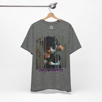“Sweet Darkness” — Kawaii-style Gothic doll Graphic T-Shirt – Alt Aesthetic Poetic Goth Street-wear