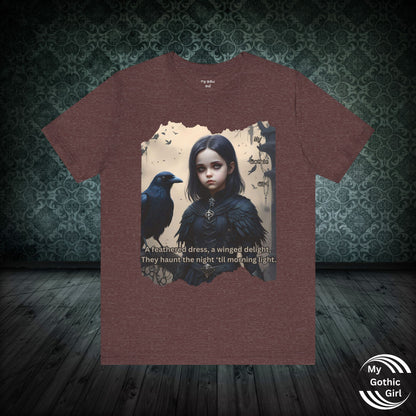 My Gothic Girl T-Shirt "Black Raven"  Whimsy Goth, Goth Fashion, Poetic Gothic Street Wear