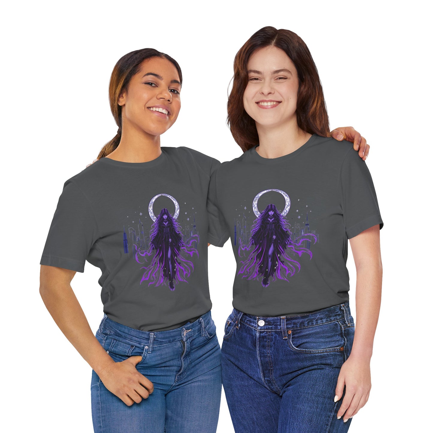 “Celestial Enchantress”  Gothic Graphic T-Shirt – Alt Aesthetic Poetic Goth Street-wear
