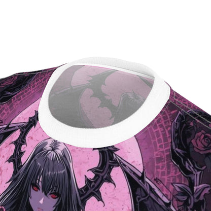 Gothic Anime Reaper Queen Tee – Dark Romance All Over Print | My Gothic Girl
