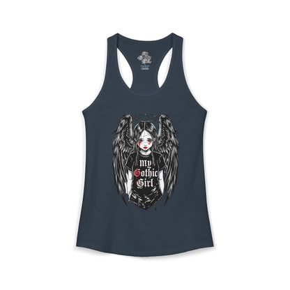 My Gothic Girl "Fallen Angel" — Women's Racer-back Tank Top