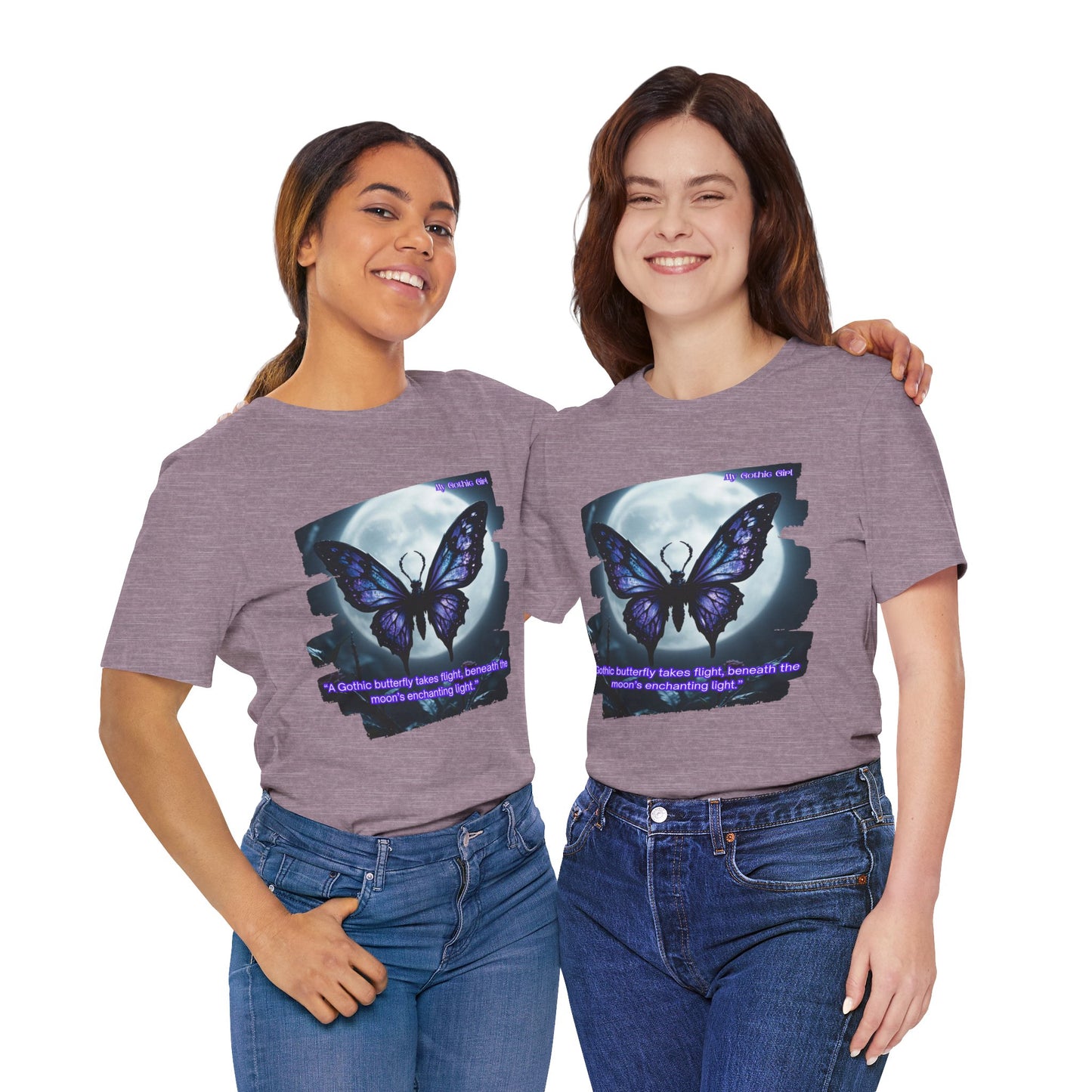 My Gothic Girl T-Shirt "Purple Gothic Butterfly" – Whimsy Goth Streetwear, Dark Poetry Fashion, Alt Aesthetic Apparel