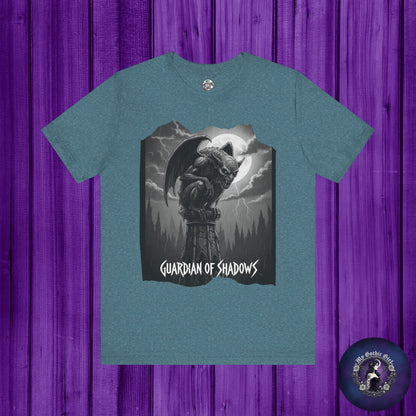 "Guardian of Shadows"  Gothic Graphic T-Shirt – Alt Aesthetic Poetic Goth Streetwear
