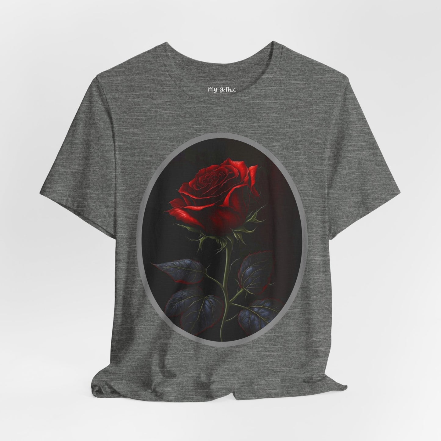My Gothic Girl T-Shirts for Women & Men "Linda's Red Rose" Dark Aesthetic & Alternative Tees – My Gothic Girl