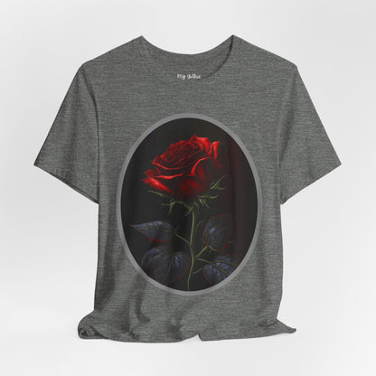 My Gothic Girl T-Shirts for Women & Men "Linda's Red Rose" Dark Aesthetic & Alternative Tees – My Gothic Girl
