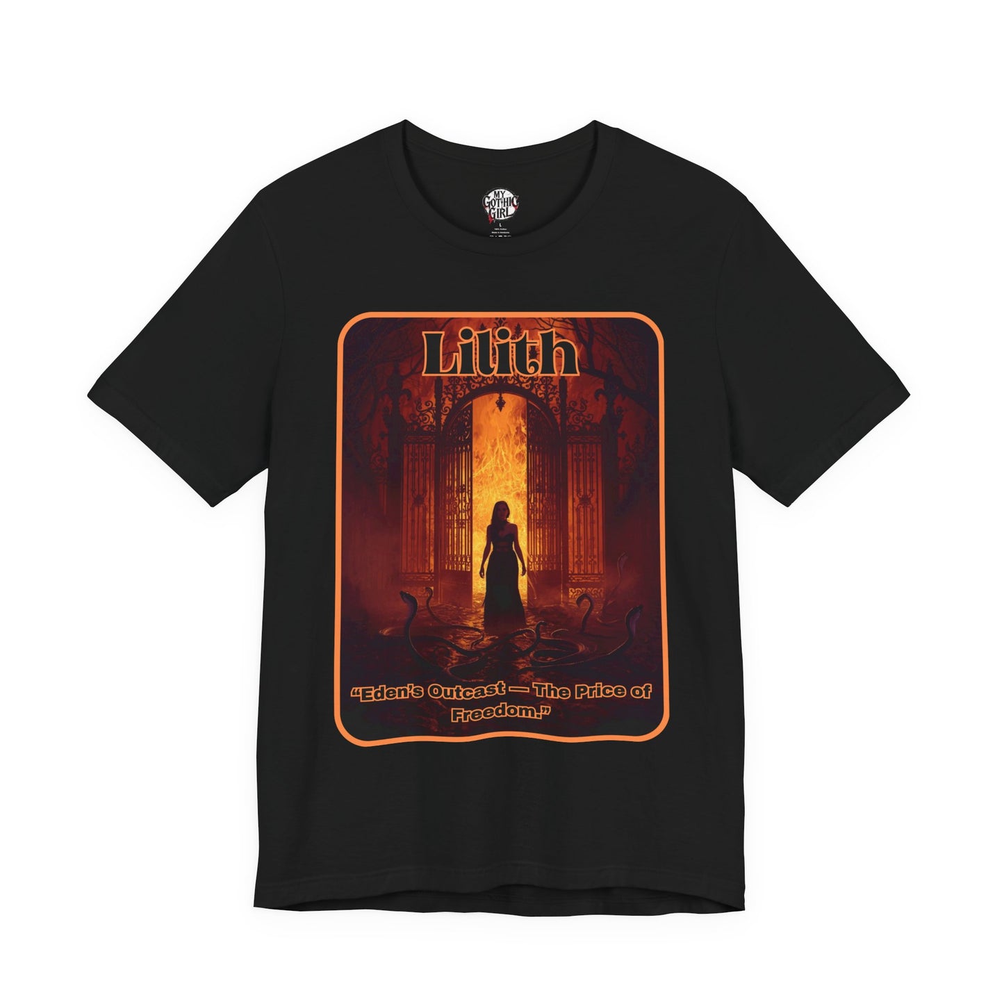 “Lilith  —  Eden’s Outcast, The Price of Freedom.” Graphic T-Shirt – Alt Aesthetic Poetic Goth Street-wear