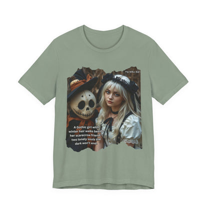 My Gothic Girl T-Shirt "Scarecrow Friend" – Whimsy Goth Streetwear, Dark Poetry Fashion, Alt Aesthetic Apparel
