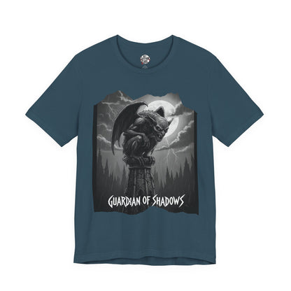 "Guardian of Shadows"  Gothic Graphic T-Shirt – Alt Aesthetic Poetic Goth Streetwear