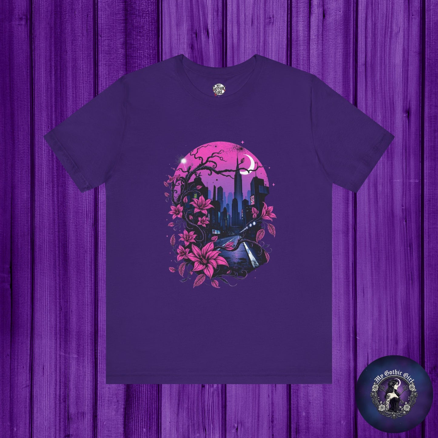 “Dark Bloom” — WhimsyGoth Floral Tee – Alt Aesthetic Poetic Goth Street-wear