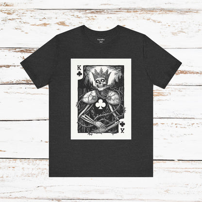 King of Clubs Skeleton Playing Card T‑Shirt