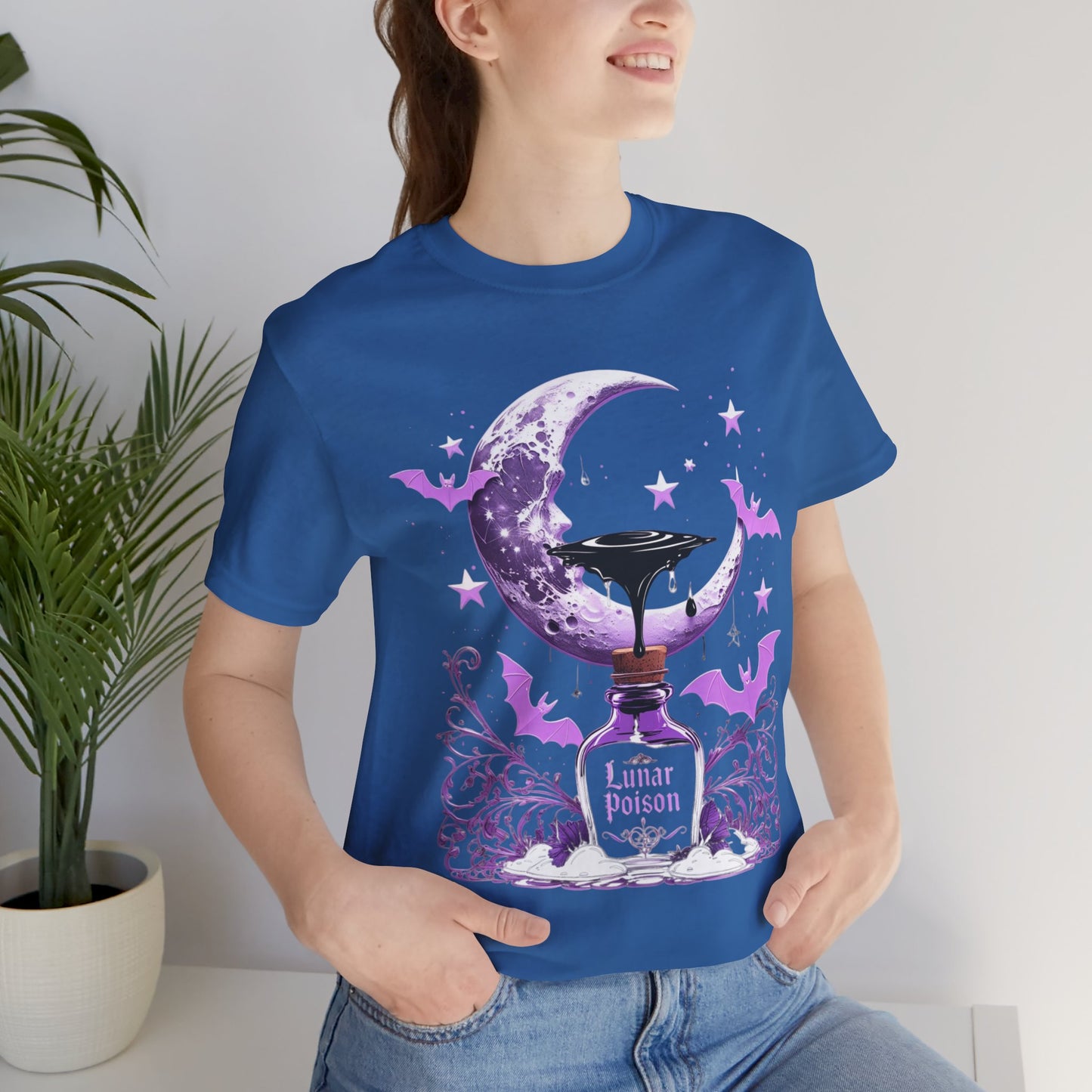 “Lunar Poison” — Celestial Alchemy Gothic Graphic T-Shirt – Alt Aesthetic Poetic Goth Street-wear