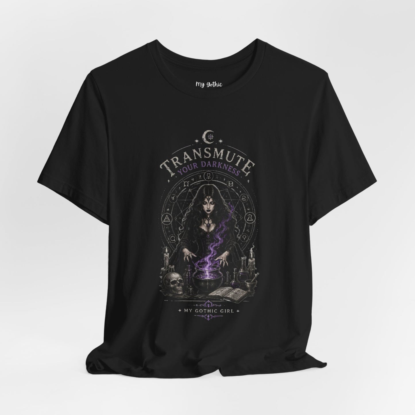 Transmute Your Darkness Alchemist Arts Tee — Witchy Occult Graphic T-Shirt