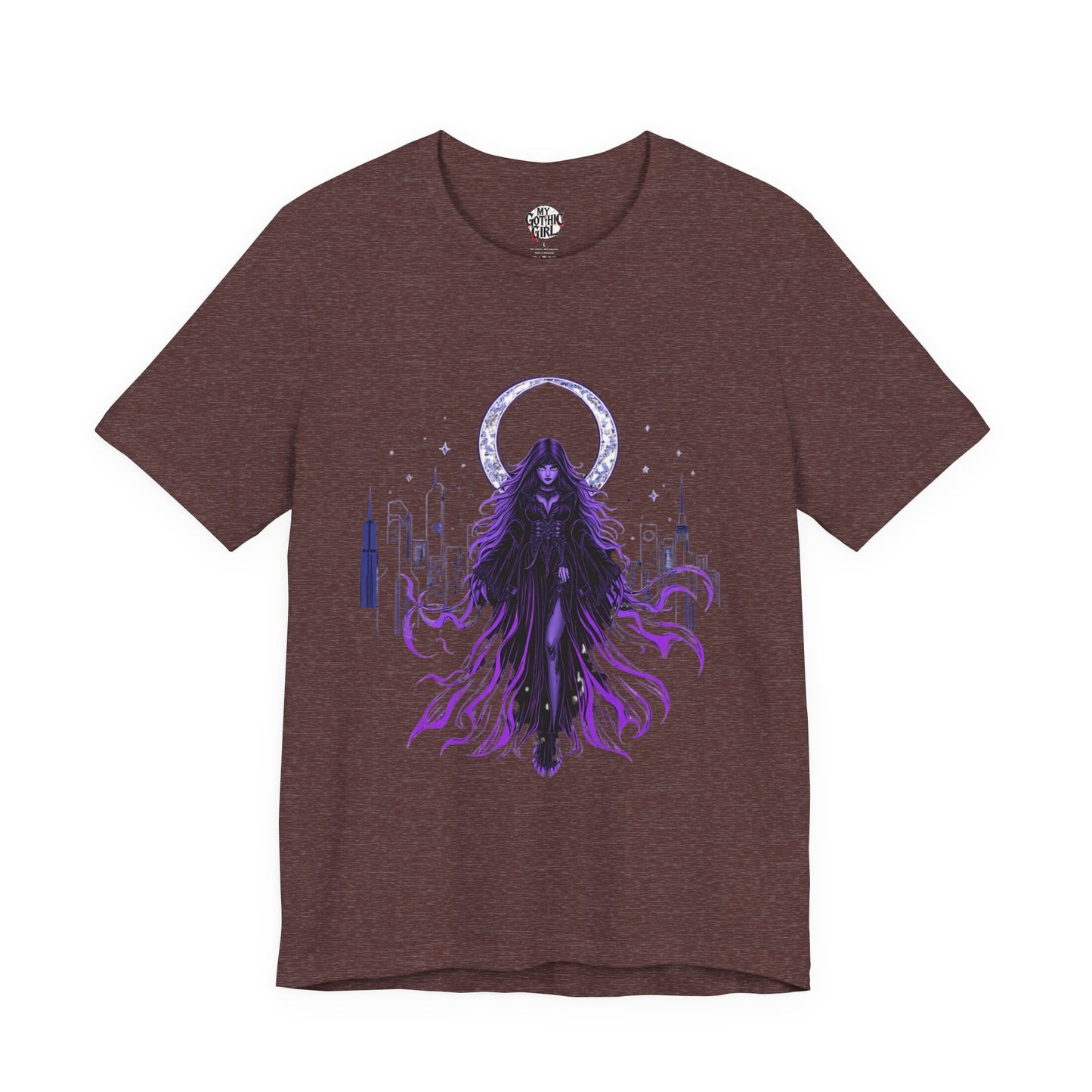 “Celestial Enchantress”  Gothic Graphic T-Shirt – Alt Aesthetic Poetic Goth Street-wear