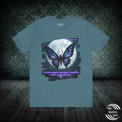 My Gothic Girl T-Shirt "Purple Gothic Butterfly" – Whimsy Goth Streetwear, Dark Poetry Fashion, Alt Aesthetic Apparel