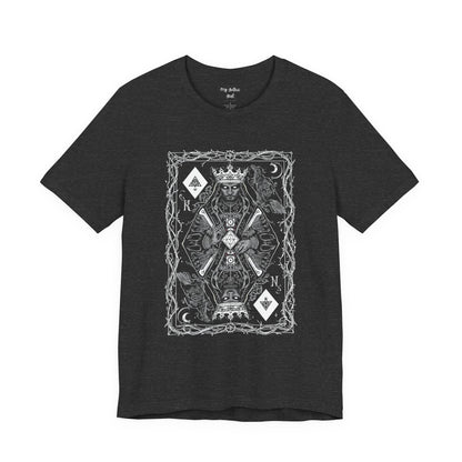 King of Diamonds Playing Card Graphic Tee — Dark Gothic King Design