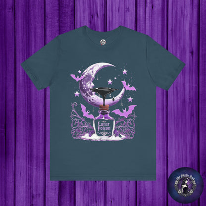 “Lunar Poison” — Celestial Alchemy Gothic Graphic T-Shirt – Alt Aesthetic Poetic Goth Street-wear